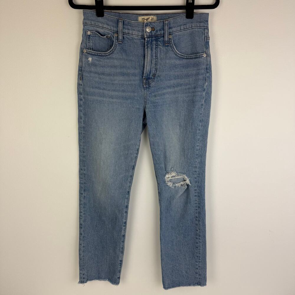 Madewell High-Rise Light Blue Distressed Jeans